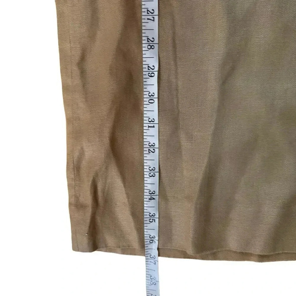 Ralph Lauren 100% Line Light brown Women’s pleated twill wide legs pants Sz 12 - Picture 9 of 9